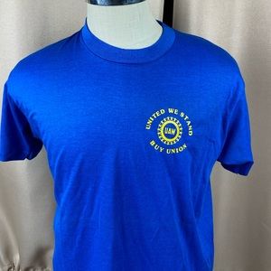 Vtg UAW United Auto Workers Union United We Stand Buy Union XL USA made t-shirt